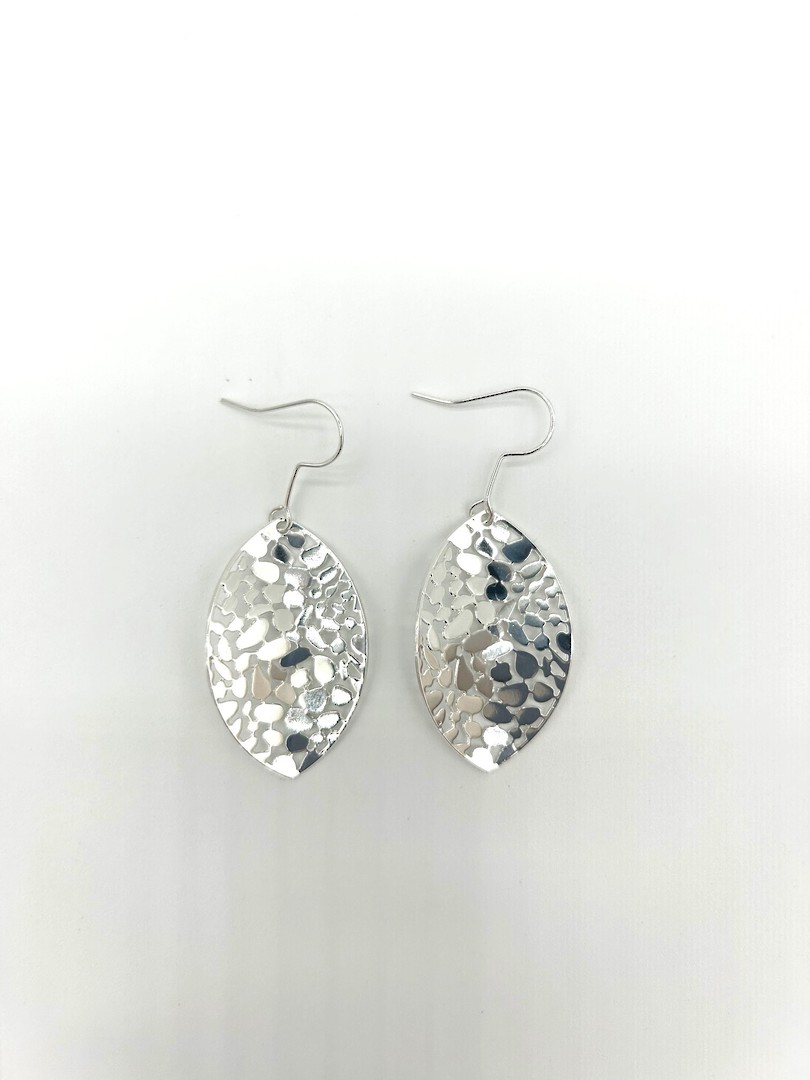 Lace Leaf Earring Silver image 0